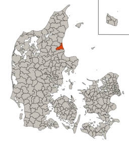 Placeringen af kommunen i Nordjyllands Amt.