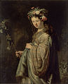 『フローラに扮したサスキア』1634年 エルミタージュ美術館所蔵