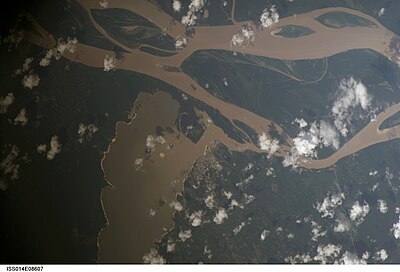 Le lac Tefé, point de passage du Rio Tefé avant de se jeter dans le fleuve Amazone.