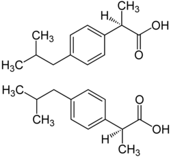 Ibuprofen-Enantiomere Strukturformeln.png