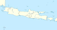 ジョグジャカルタ市の位置（ジャワ島内）