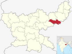 Location of Jamtara district in Jharkhand