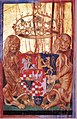 Illustration mit Wappen von Johann I. Albrecht (nach 1492)