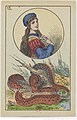 Carte n°13 d'un jeu divinatoire attribuée à Marie-Anne Le Normand. Editons édition Ensslin et Laiblin (Reutlingen). 1875. BNF Gallica