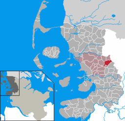 Läget för kommunen Joldelund i Kreis Nordfriesland