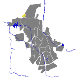 Suburb Hakahana (yellow) in the City of Windhoek