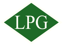 White-bordered green diamond symbol used on LPG-powered vehicles in China LPG logo China.svg