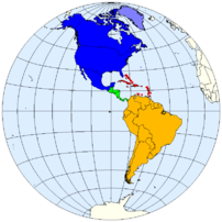 Division of the Americas into North, Central a...