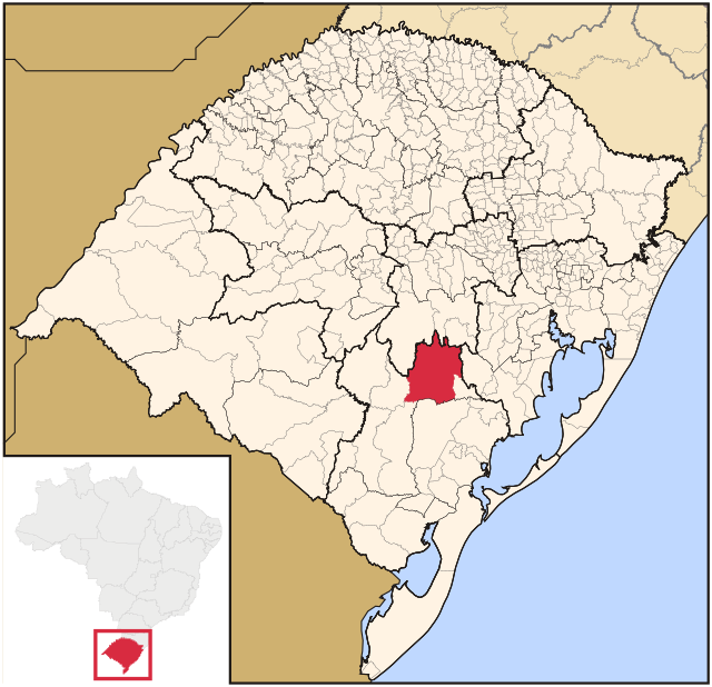 Localização de Encruzilhada do Sul no Rio Grande do Sul