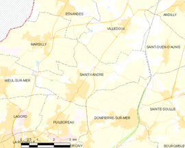 Mapa obce Saint-Xandre