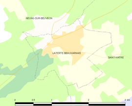Mapa obce La Ferté-Beauharnais