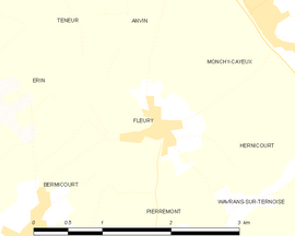 Mapa obce Fleury