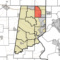 Location of Logan Township in Dearborn County