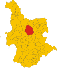 Locatie van Paulilatino in Oristano (OR)