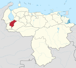 Beliggenhed af Mérida delstat