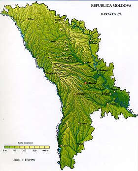 Moldovanın fiziki xəritəsi