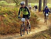 A cross country mountain bike race