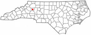 Poziția localității Taylorsville, Carolina de Nord