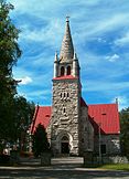 Església de Nilsiä en l'estil romàntic nacional
