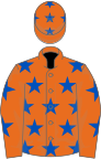 Orange, royal blue stars