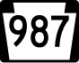 PA Route 987 marker