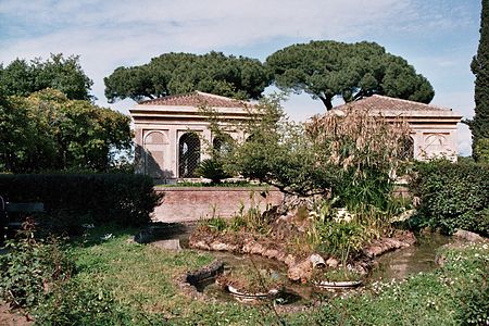 Vue des pavillons du Palatin.