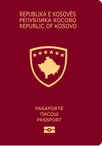 Kosovo pasportunun üz qabığı (2011-ci ildən istifadə olunur)