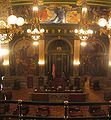 Chambre du Sénat dans le Pennsylvania State Capitol à Harrisburg, Pennsylvanie, États-Unis, vue du balcon des visiteurs.