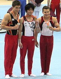 Філіпп Бой (ліворуч), Кохей Утімура і Джонатан Гортон на чемпіонаті світу 2010 року.