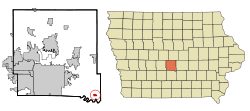 Location of Runnells, Iowa