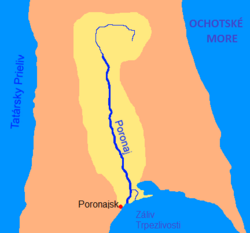 Mapa povodí řeky