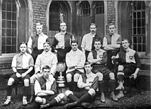 Queens' College Cambridge football team 1900-1901, including Sir Shenton Thomas, Charles Tate Regan and Samuel Day. Queens' College Cambridge Football Team 1900-1901.jpg