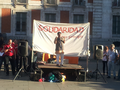 Acto público del Congreso Rompiendo Cadenas en Puerta del Sol para denunciar las causas de la esclavitud (sábado 3 de mayo de 2014)