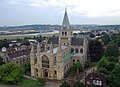 Image 14 Credit: Sdwelch1031 Rochester is a large town in Kent, England, at the lowest bridging point of the River Medway about 30 miles (50 km) from London. Construction of Rochester Cathedral, shown, began in about 1080. More about Rochester... (from Portal:Kent/Selected pictures)