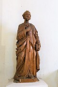 Statue saint Pierre bois, vers 1850.