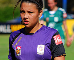 Kerr playing for Perth Glory, 2010 Samkerr perthglory.jpg