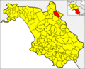 Collocatio finium Municipii in Provincia Salernitana.