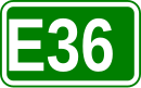 Zeichen der Europastraße 36