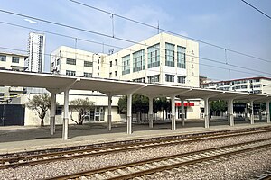 太原東站站台（2024年3月）