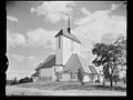 Ullensaker kirke 1958 Foto: Fra Nasjonalbibliotekets bildesamling