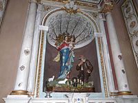 Uscio-chiesa sant'ambrogio-staua madonna della guardia.JPG