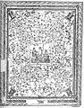 Mosaïque d'Ikarios d'Oudna avec de la végétation sortant de cratères analogues à ceux de la cargaison du navire (Catalogue du musée Alaoui).
