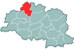 Location of Vjerhņadzvinskas rajons