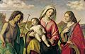 Мадонна с Младенцем, святыми Екатериной и Иоанном Крестителем. Ок. 1515. Библиотека Моргана, Нью-Йорк