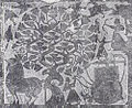 Copie par estampage d'un bas-relief du temple ancestral du lignage Wu, Shandong, scène mythologique, IIe siècle.