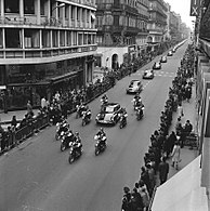 Presidential convoy of Georges Pompidou and Alexei Kosygin on November 5, 1966.