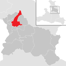 Poloha obce Adnet v okrese Hallein (klikacia mapa)