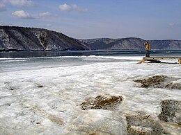 Angara netālu no iztekas no Baikāla ezera