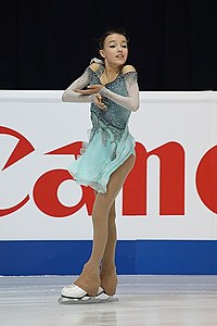 Shcherbakova at the 2019 World Junior Championships Anna Shcherbakova, 2018-2019 season.jpeg