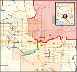 Map of Arizona's 1st congressional district
